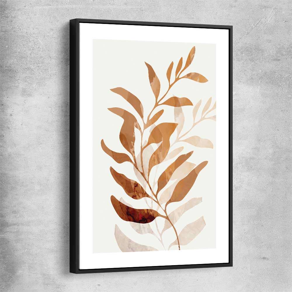 Floral print of Floral Texture Four with black framed canvas