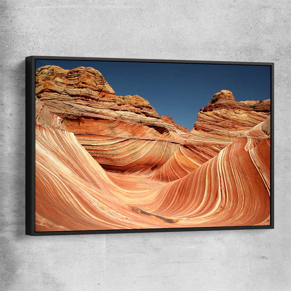 Floral print of Vermilion Cliffs with black framed canvas