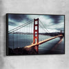 Golden Gate black framed canvas is a high quality print in our city skyline, travel prints and maps collection
