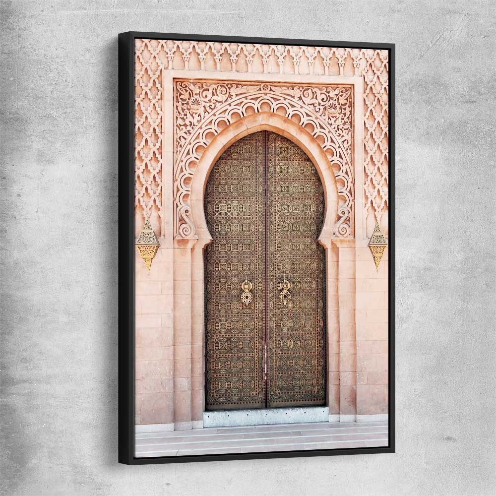Majestic Door black framed canvas is a high quality print in our city skyline, travel prints and maps collection