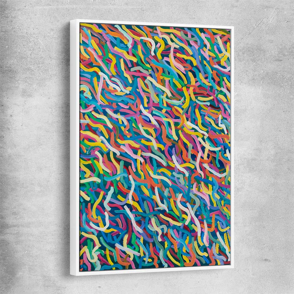 Auras Reflect You white framed canvas - part of our high quality canvas abstract wall art collection