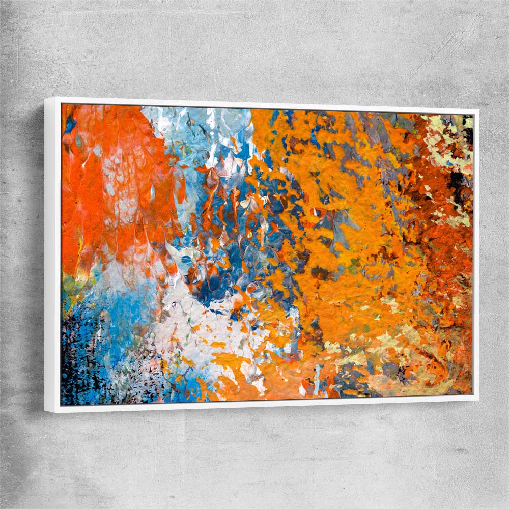 Autumn Colours white framed canvas - part of our high quality canvas abstract wall art collection
