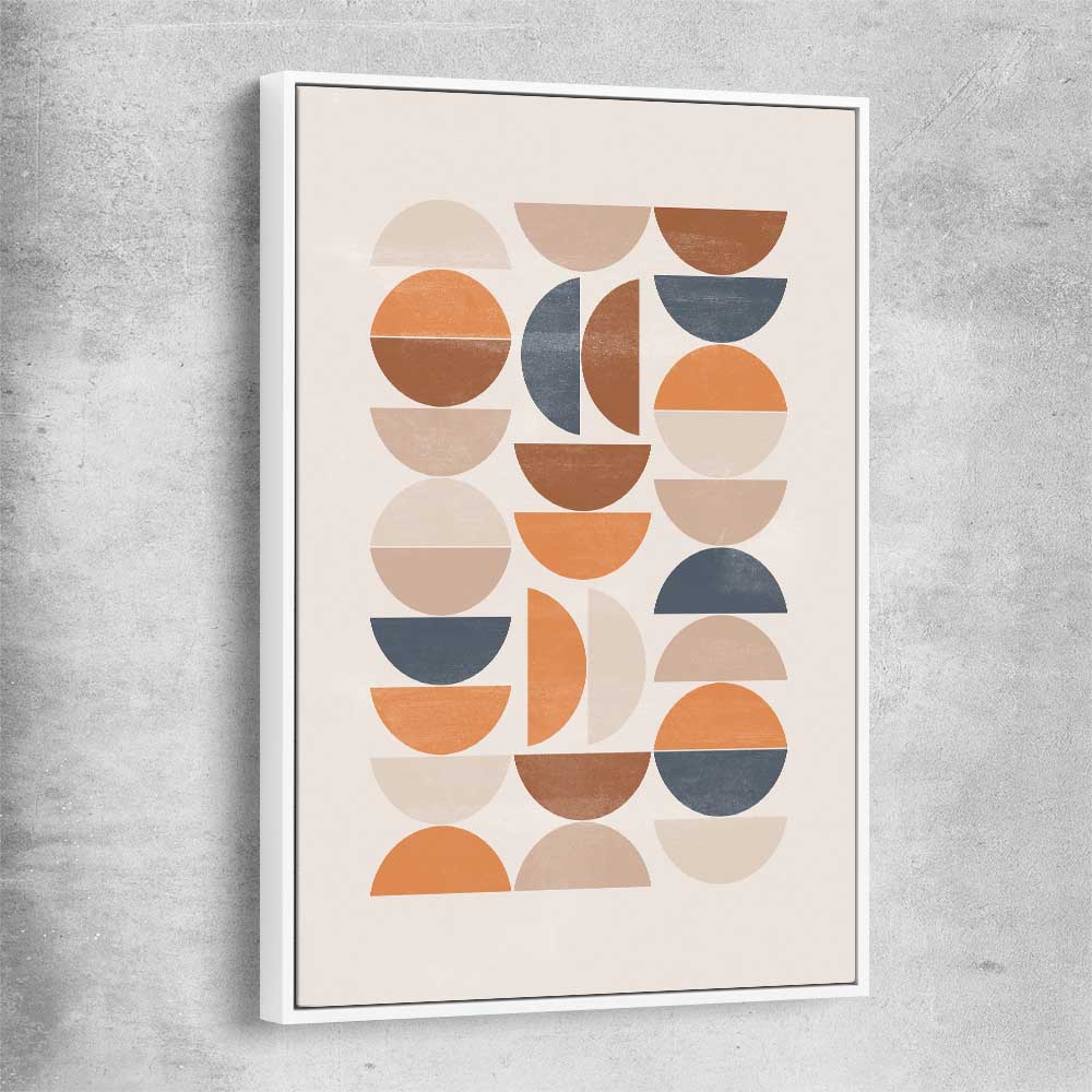 Bohemian Moons white framed canvas - part of our high quality canvas abstract wall art collection