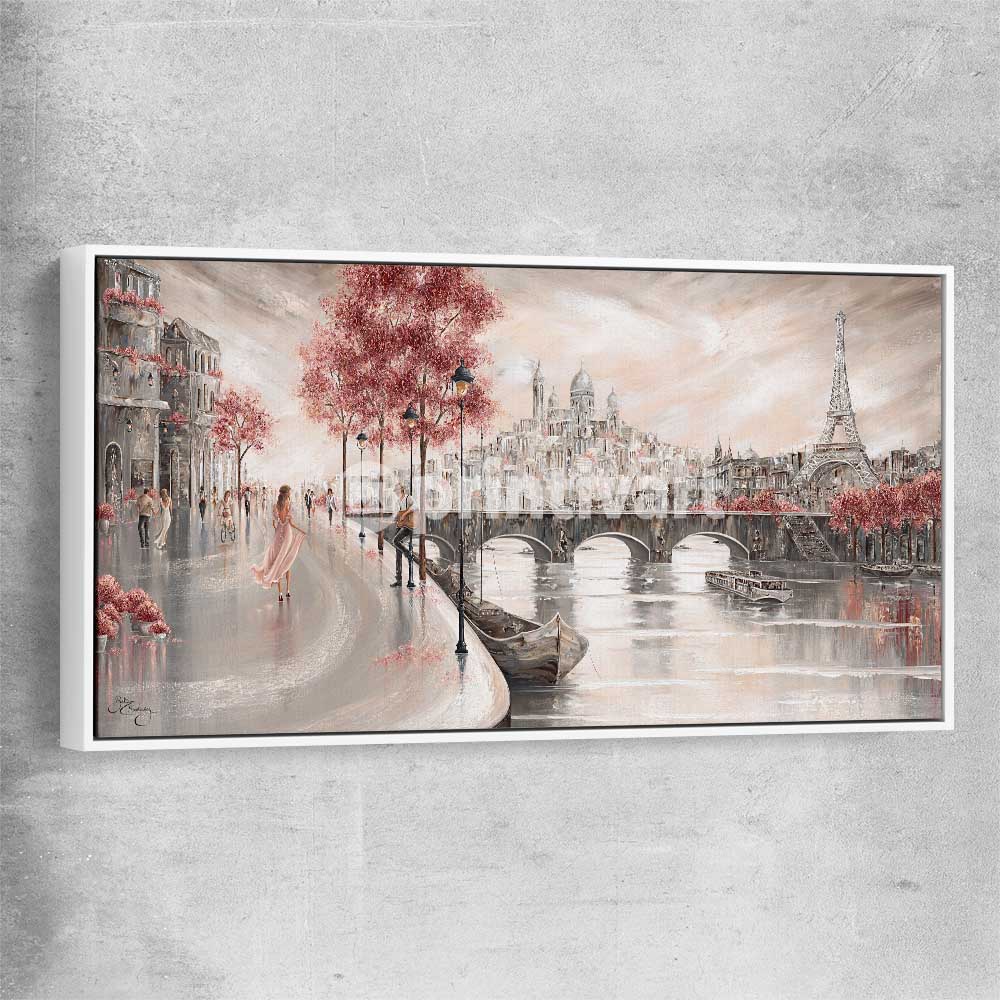 Breathless Melody white framed canvas - part of our high quality canvas abstract wall art collection