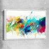 Colourful Abstract Burst white framed canvas - part of our high quality canvas abstract wall art collection