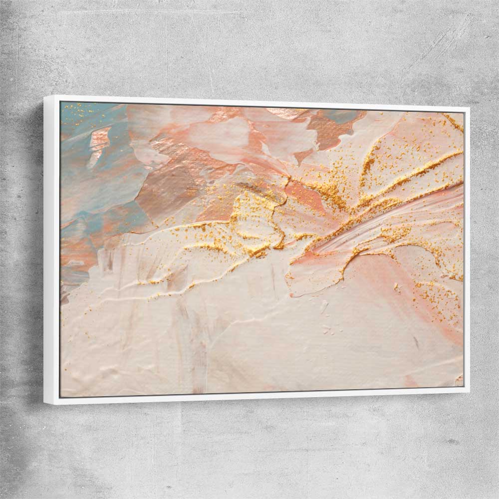 Cream Layers white framed canvas - part of our high quality canvas abstract wall art collection