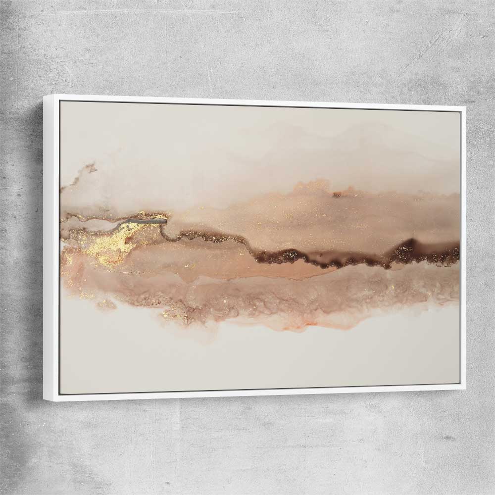 Earthen Glitter white framed canvas - part of our high quality canvas abstract wall art collection