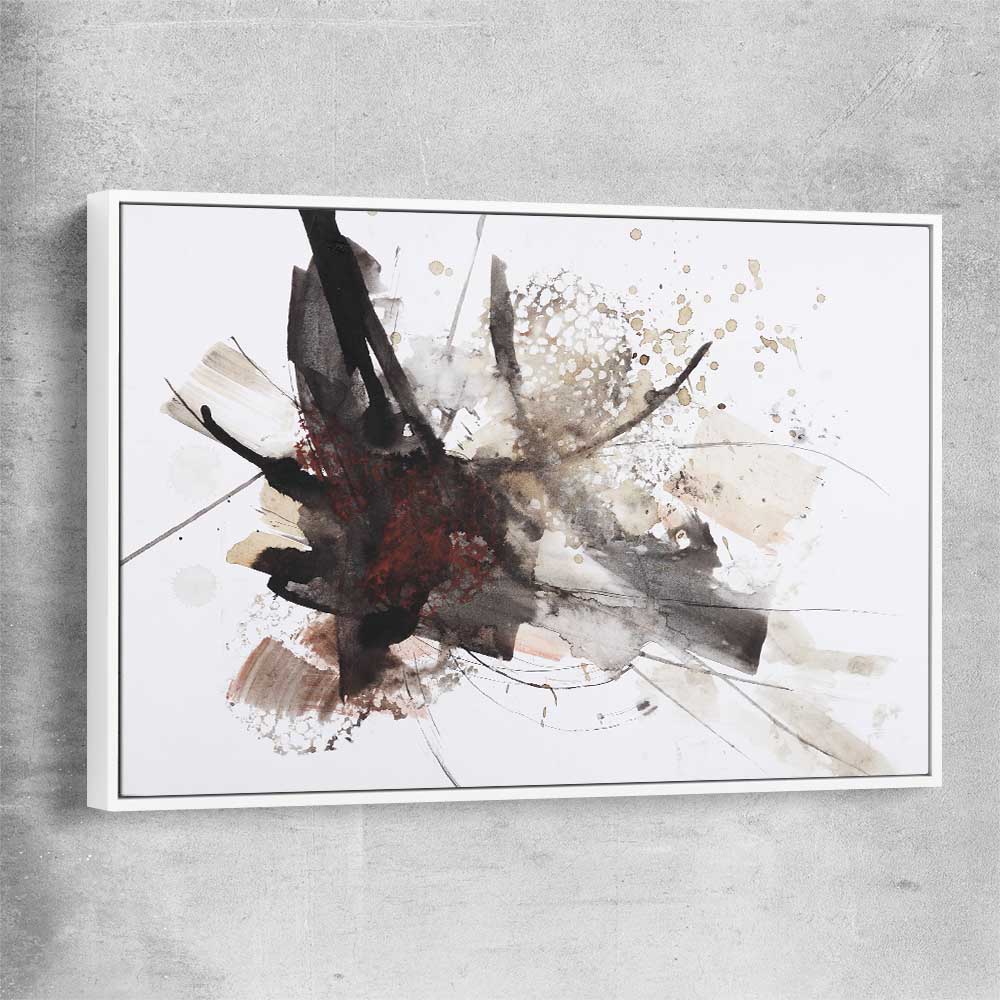 Energy Burst white framed canvas - part of our high quality canvas abstract wall art collection