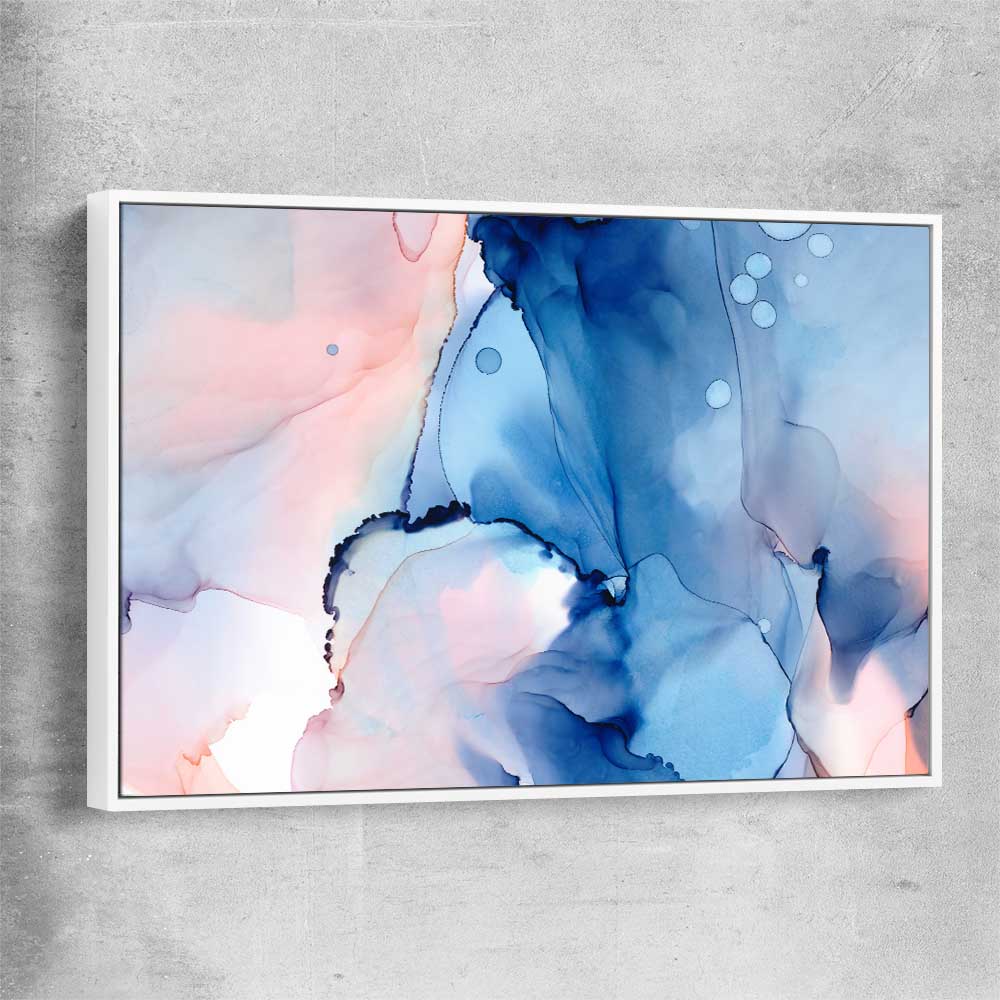 Ethereal Smoke white framed canvas - part of our high quality canvas abstract wall art collection
