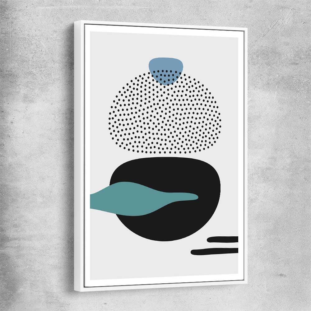 Formations Three white framed canvas - part of our high quality canvas abstract wall art collection
