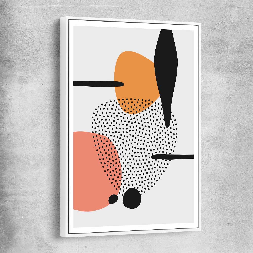 Formations Two white framed canvas - part of our high quality canvas abstract wall art collection