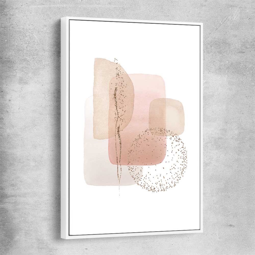 Light Geometric white framed canvas - part of our high quality canvas abstract wall art collection