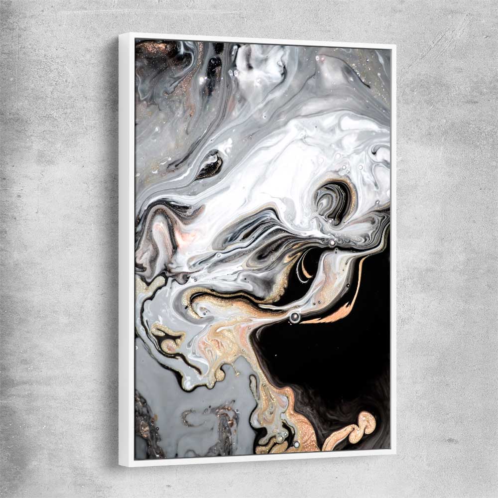 Mesmerizing Tones white framed canvas - part of our high quality canvas abstract wall art collection