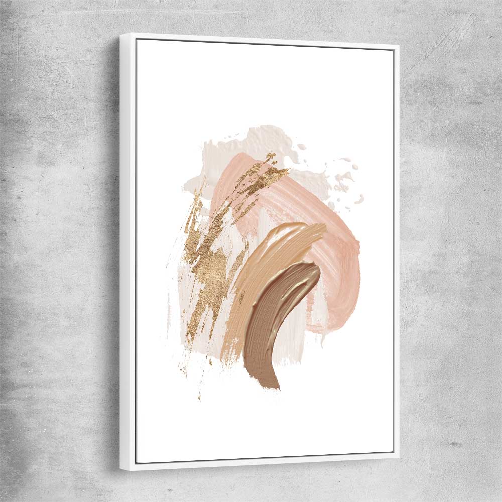 Neutral Strokes Three white framed canvas - part of our high quality canvas abstract wall art collection