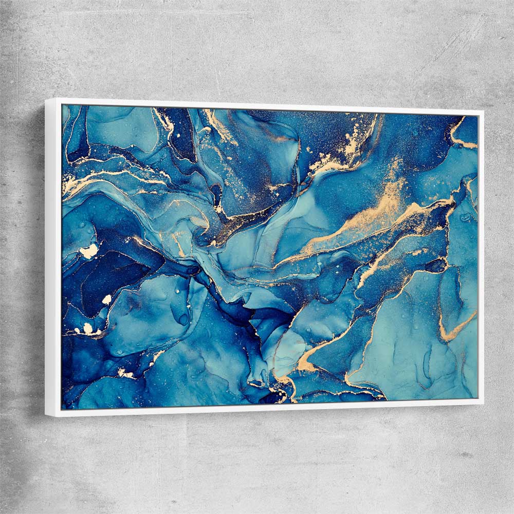 Ocean Dreaming white framed canvas - part of our high quality canvas abstract wall art collection