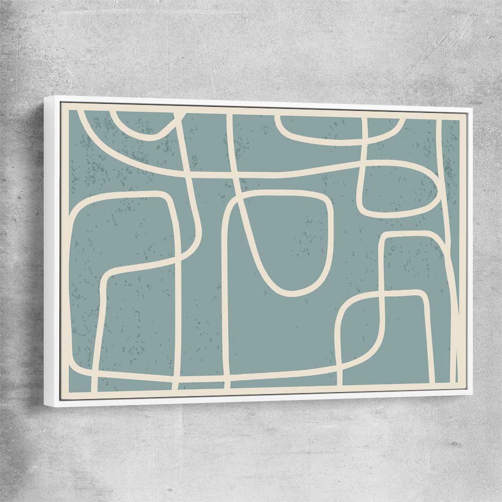 Path of Life white framed canvas - part of our high quality canvas abstract wall art collection