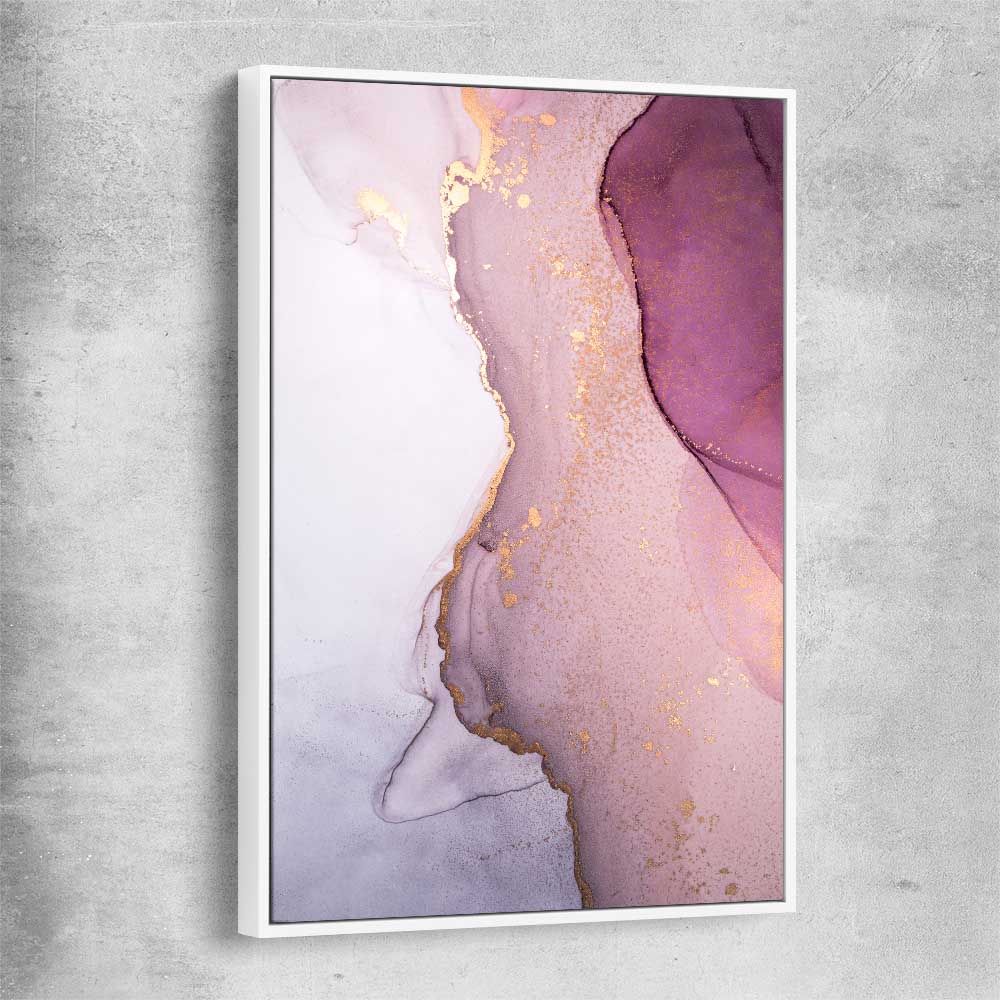 Pink Tones white framed canvas - part of our high quality canvas abstract wall art collection