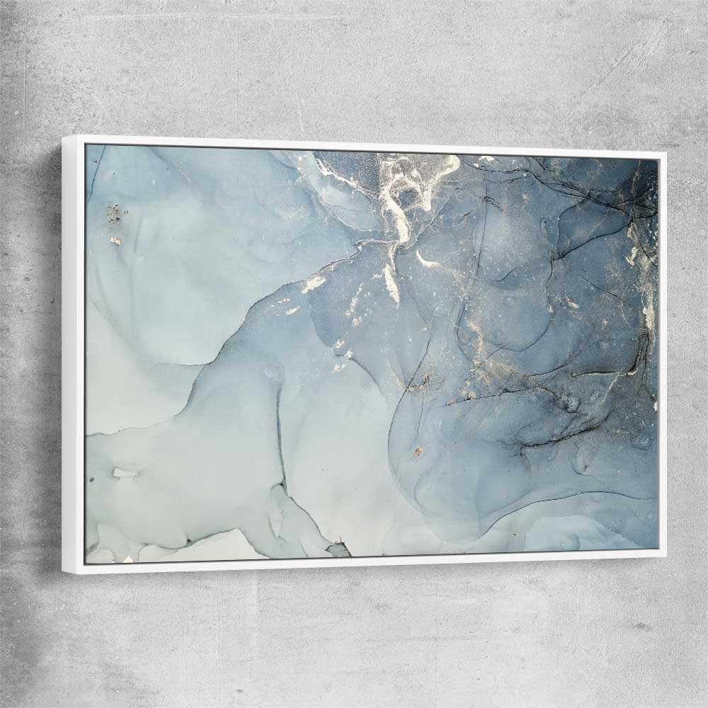 Silver Daze white framed canvas - part of our high quality canvas abstract wall art collection
