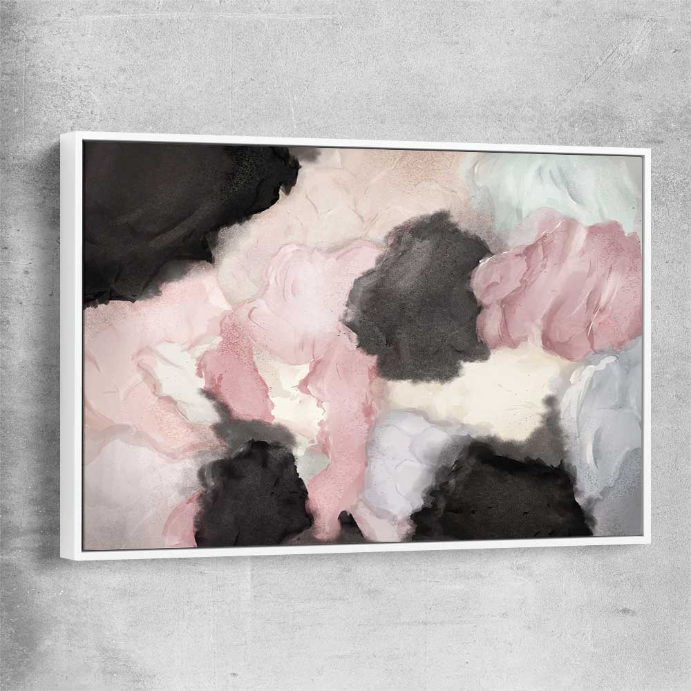 Subtle Fades white framed canvas - part of our high quality canvas abstract wall art collection