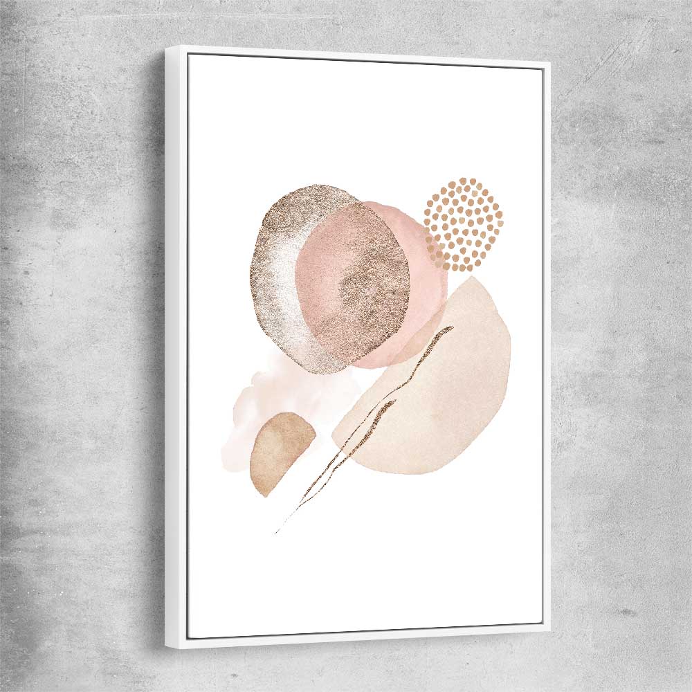 Terracotta Divide white framed canvas - part of our high quality canvas abstract wall art collection