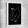 Gentle Hold Invert white framed canvas - part of our high quality fashion canvas wall art and prints collection