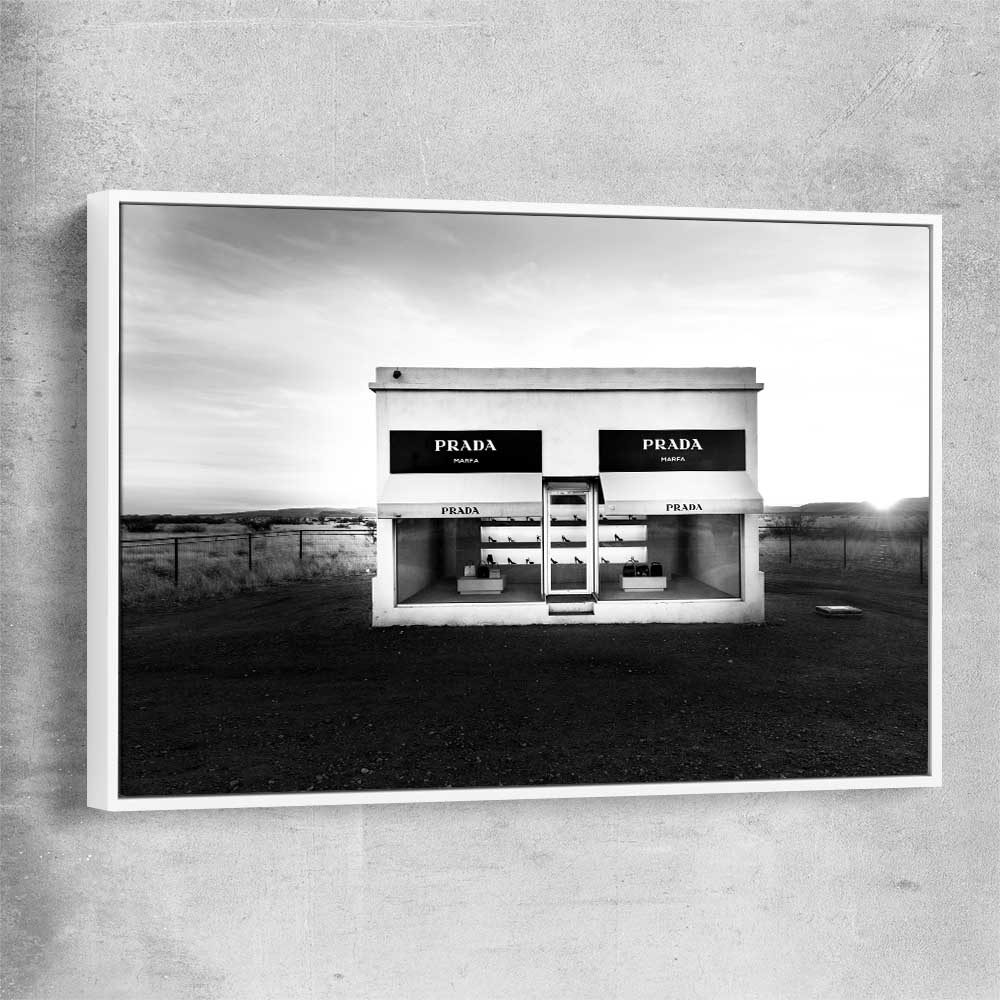 Marfa Sculpture white framed canvas - part of our high quality fashion canvas wall art and prints collection