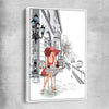 Paris Cafe Fashion white framed canvas - part of our high quality fashion canvas wall art and prints collection