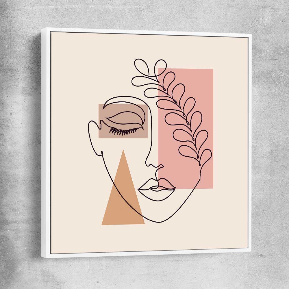 Peaceful Thoughts white framed canvas - part of our high quality fashion canvas wall art and prints collection