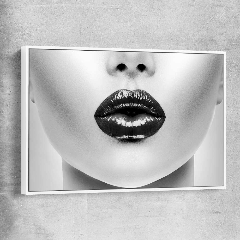 Silent Lust white framed canvas - part of our high quality fashion canvas wall art and prints collection