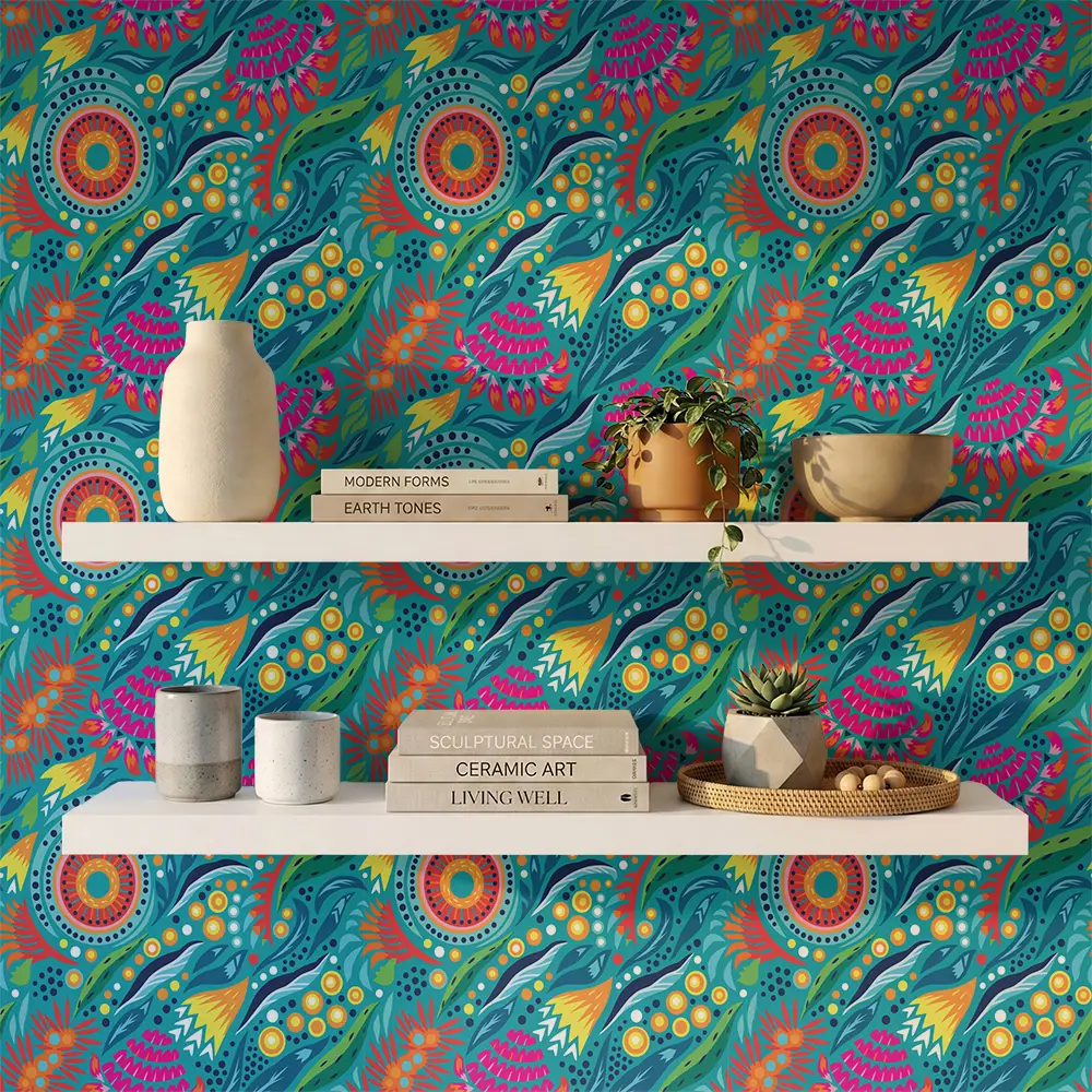 Boho Banksia Wallpaper