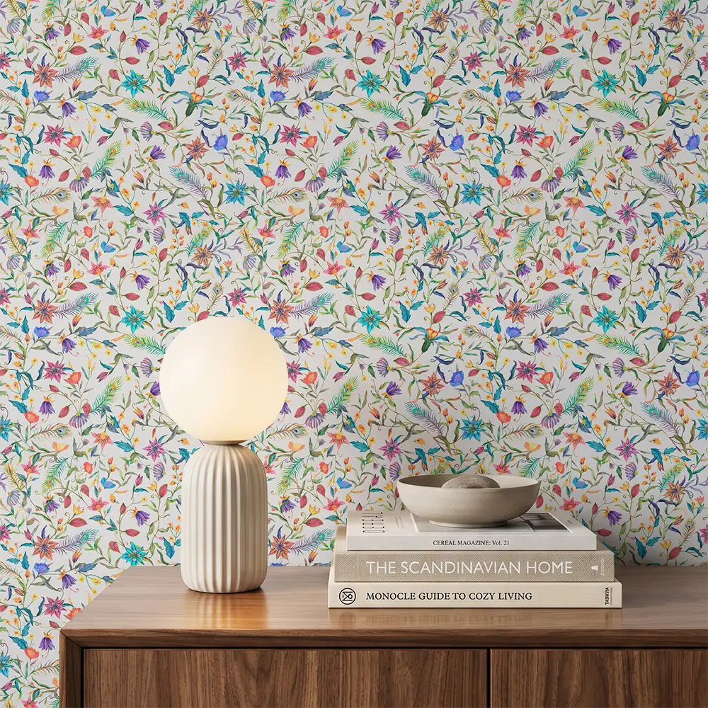 Whimsical Peacock Wallpaper