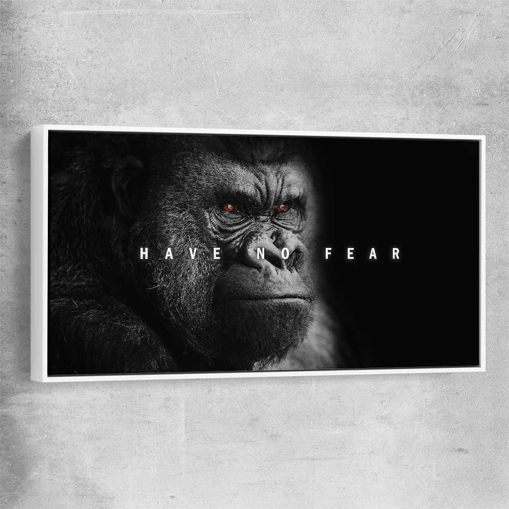 Have No Fear white framed canvas - part of our high quality fashion canvas wall art and prints collection