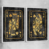 Inspirational wall art print of King of Spades Pair with white framed canvas