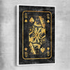 Queen of Spades white framed canvas - part of our high quality fashion canvas wall art and prints collection