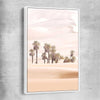 Floral print of Desert Dunes with white framed canvas