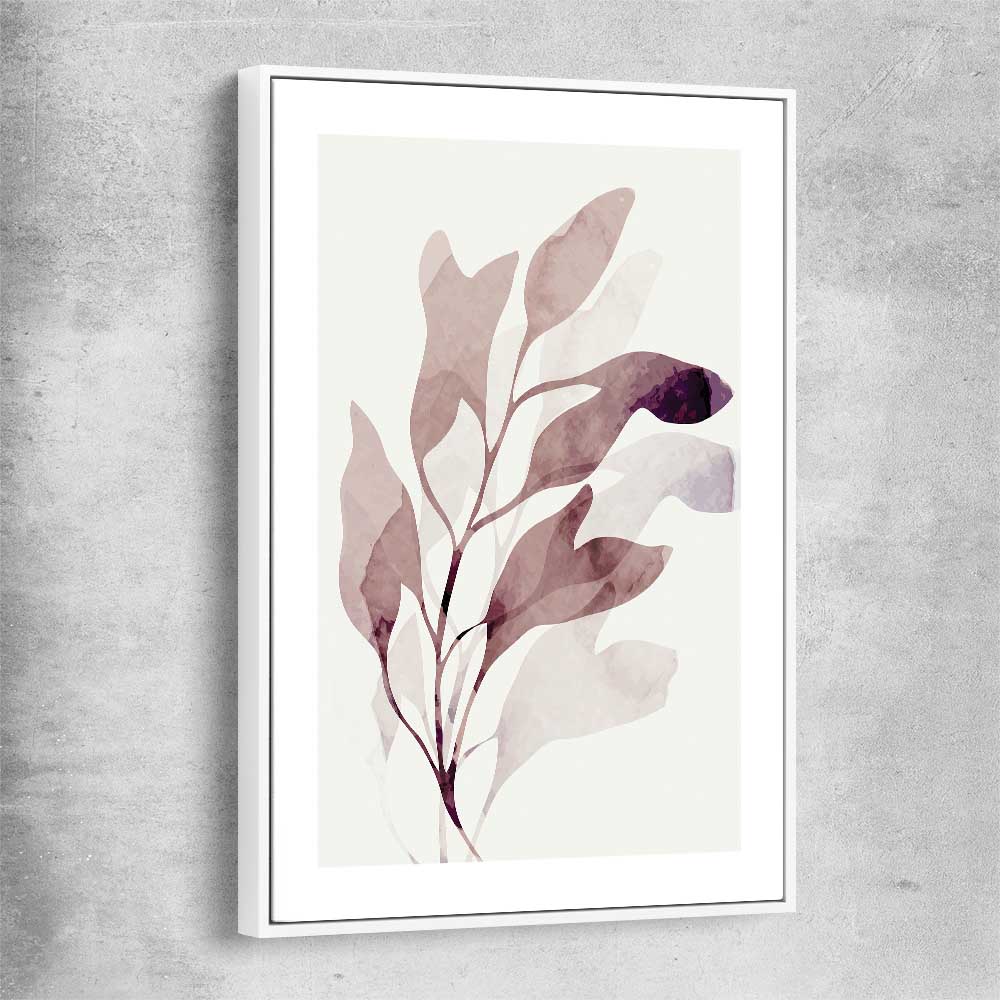 Floral print of Floral Texture Two with white framed canvas