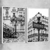 Paris Bicycle Pair white framed canvas is a high quality print in our city skyline, travel prints and maps collection