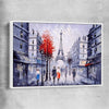 Paris Street View white framed canvas is a high quality print in our city skyline, travel prints and maps collection