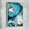 Aqua Path raw oak framed canvas - part of our high quality canvas abstract wall art collection