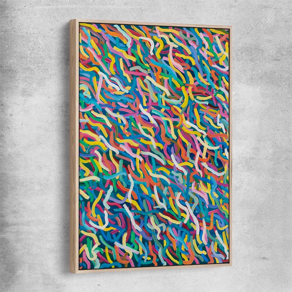 Auras Reflect You raw oak framed canvas - part of our high quality canvas abstract wall art collection