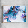Blue Dreaming raw oak framed canvas - part of our high quality canvas abstract wall art collection