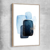 Blue Ivory One raw oak framed canvas - part of our high quality canvas abstract wall art collection