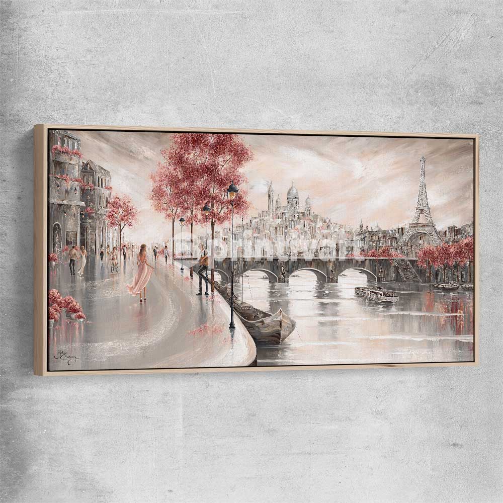 Breathless Melody raw oak framed canvas - part of our high quality canvas abstract wall art collection