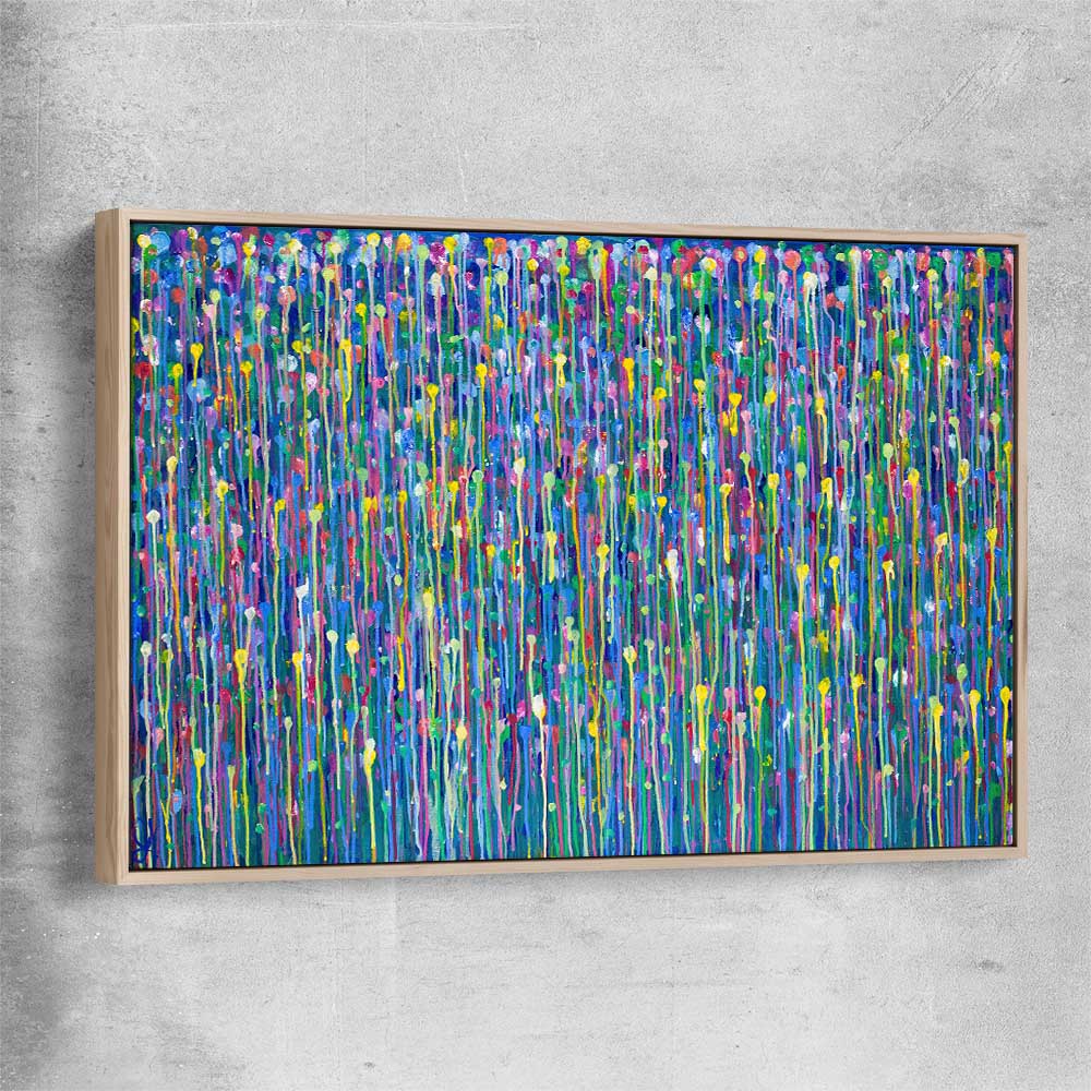 Colour is Golden raw oak framed canvas - part of our high quality canvas abstract wall art collection