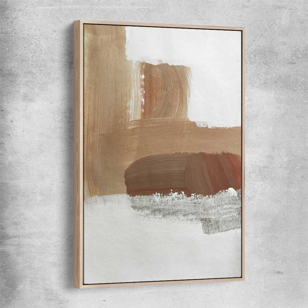 Desert Tones raw oak framed canvas - part of our high quality canvas abstract wall art collection