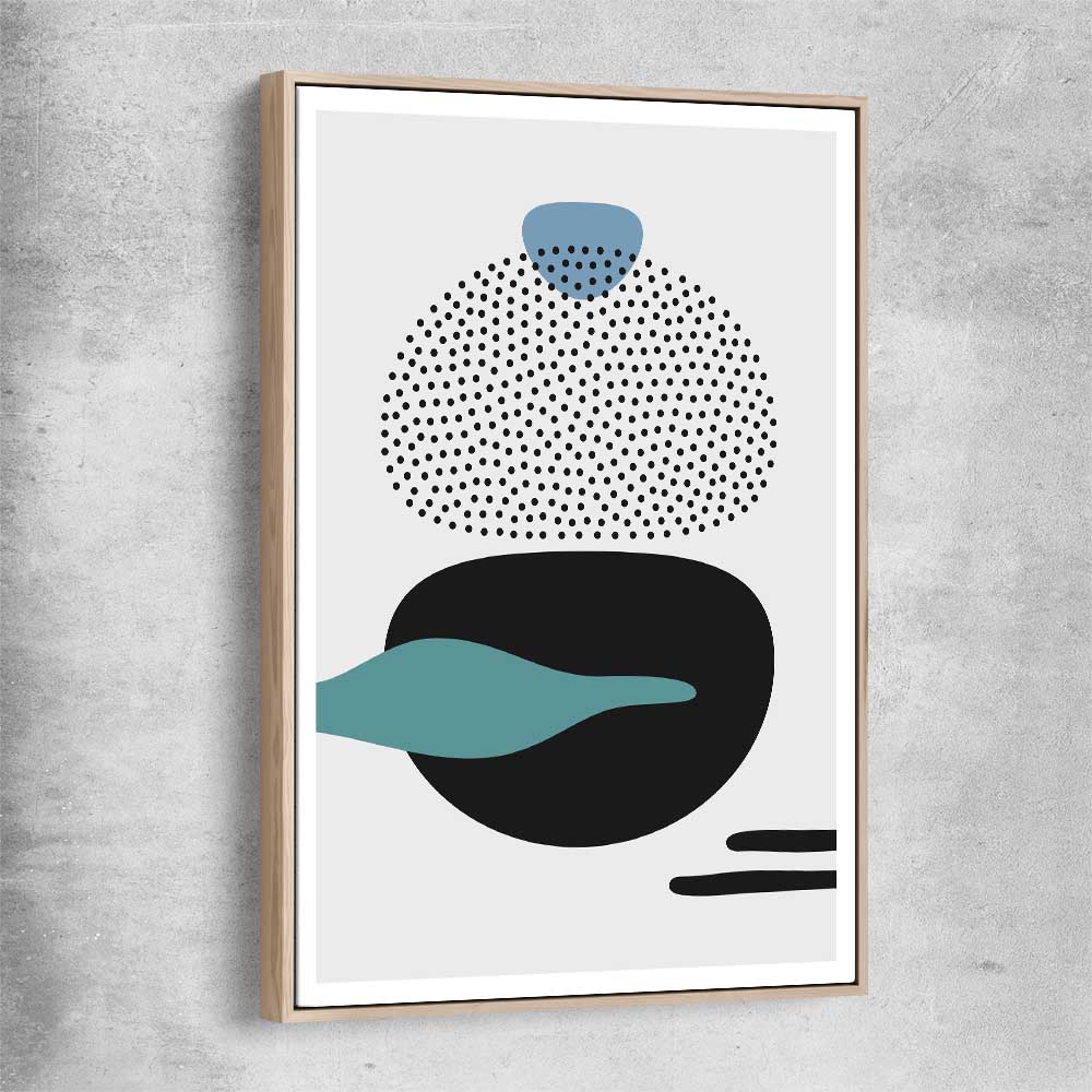 Formations Three raw oak framed canvas - part of our high quality canvas abstract wall art collection