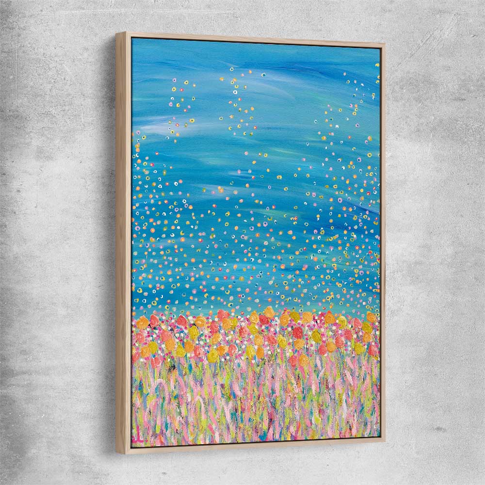 Freedom raw oak framed canvas - part of our high quality canvas abstract wall art collection
