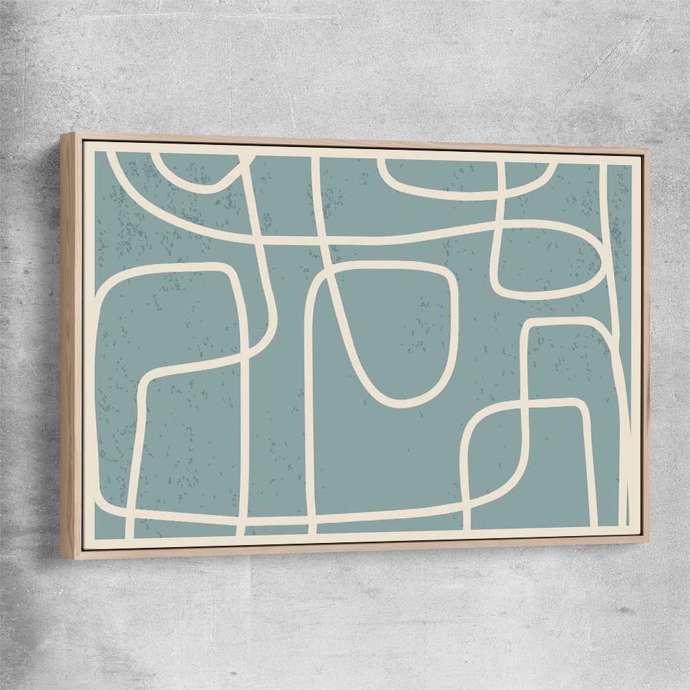 Path of Life raw oak framed canvas - part of our high quality canvas abstract wall art collection
