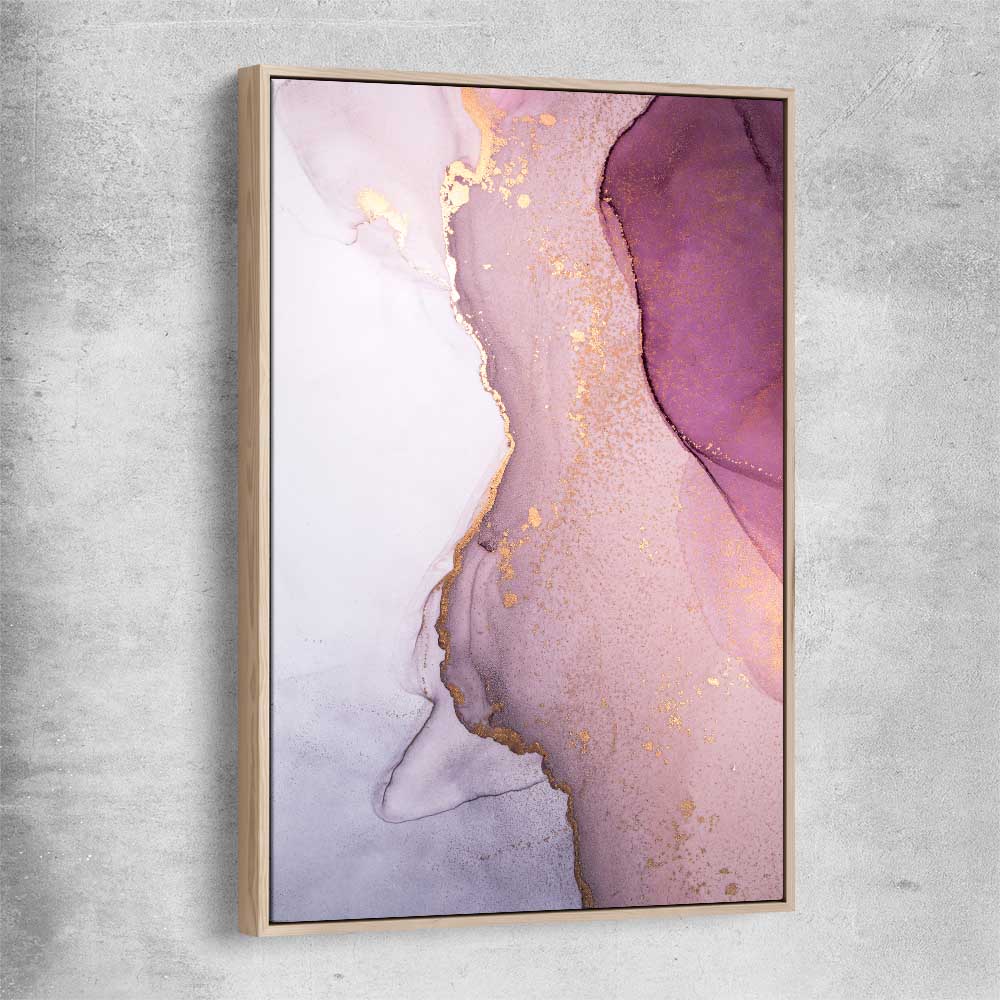 Pink Tones raw oak framed canvas - part of our high quality canvas abstract wall art collection