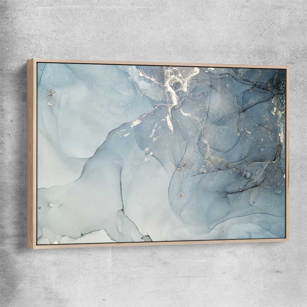 Silver Daze raw oak framed canvas - part of our high quality canvas abstract wall art collection